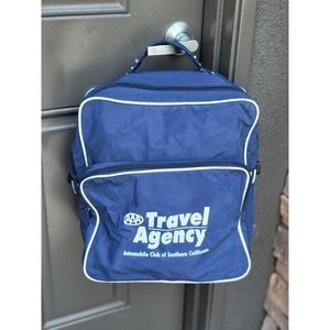 Vtg AAA Travel Agency Tote Travel Bag